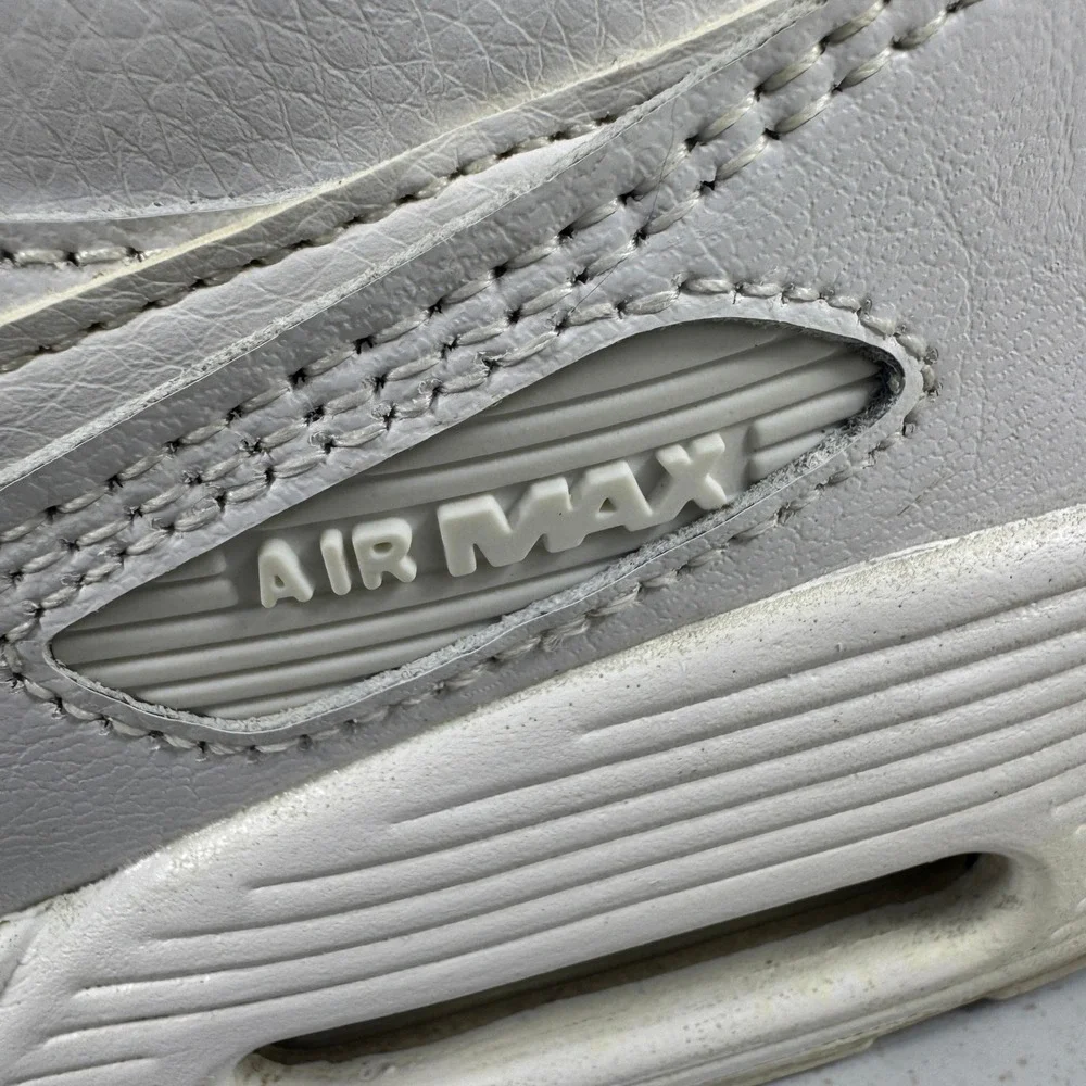 Nike‎ Boys Sneakers Air Max 90 Leather Cushioned Streetwear White US 5.5Y